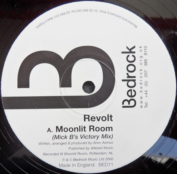Revolt – Moonlit Room (12", Bedrock Records, 2000) Front Cover