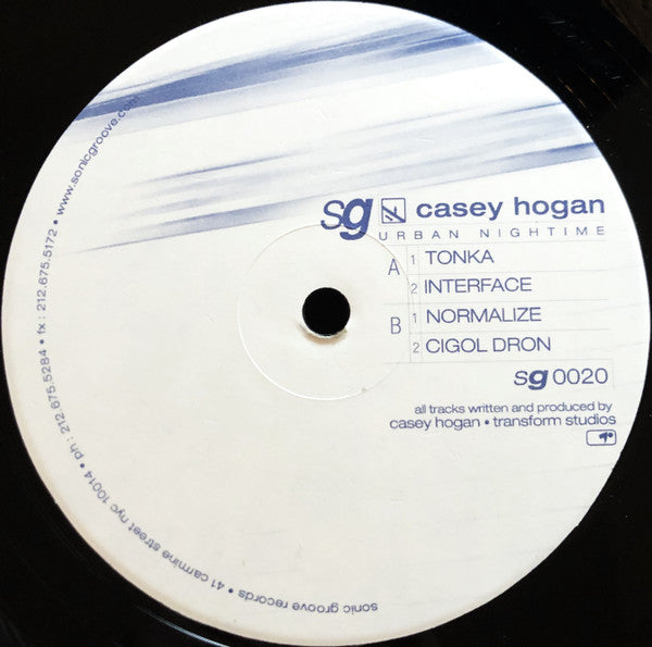 Casey Hogan – Urban Nightime (12", Sonic Groove, 2000) Front Cover