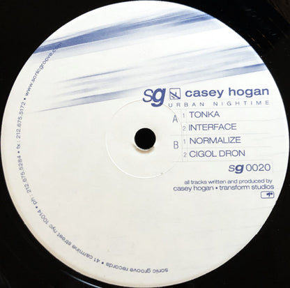 Casey Hogan – Urban Nightime (12", Sonic Groove, 2000) Front Cover