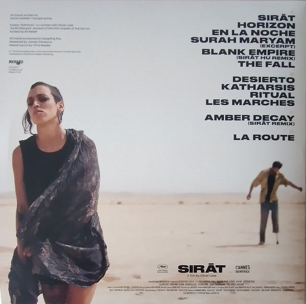Kangding Ray – SIRĀT (Original Motion Picture Soundtrack) (LP+7", Opaque White, Invada Records, 2026) Back Cover