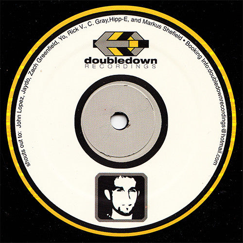 Dizzy – Time Travel'n EP (12", Doubledown Recordings, 2000) Back Cover
