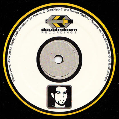 Dizzy – Time Travel'n EP (12", Doubledown Recordings, 2000) Back Cover