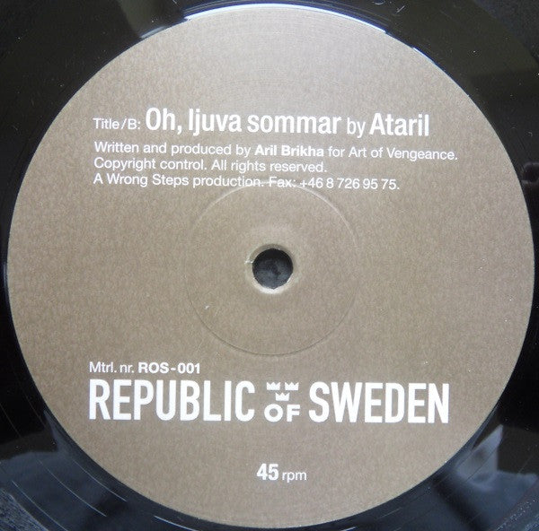 Ataril – Junction (12", Republic Of Sweden, 2002) Back Cover