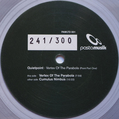 Quietpoint – Vertex Of The Parabola (Point Part One) (12", Clear, Pastamusik, 2007) Front Cover
