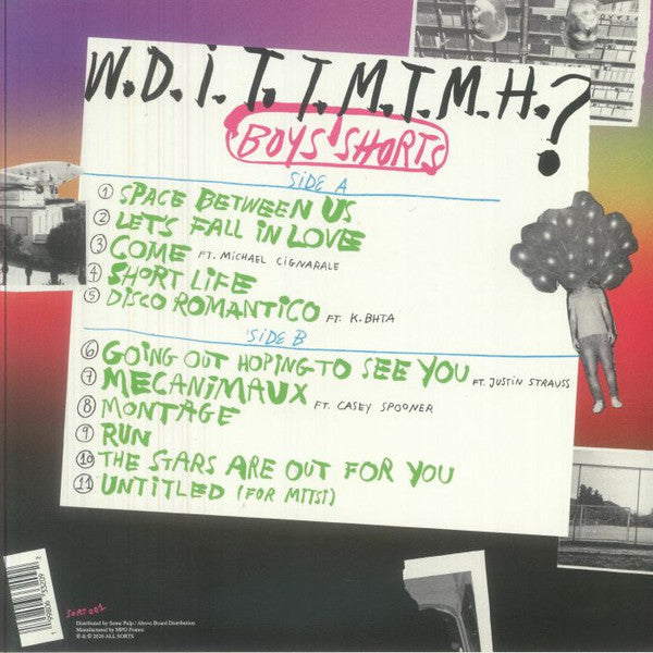 Boys' Shorts – What Does It Take To Make These Men Happy? (LP, All Sorts, 2026) Back Cover