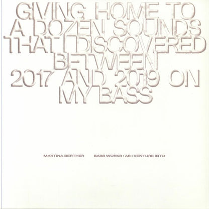 Martina Berther - Bass Works: As I Venture Into (LP) (Brown)
