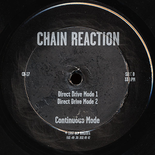 Continuous Mode – Direct Out / Direct Drive (12", Chain Reaction, 1997) Back Cover