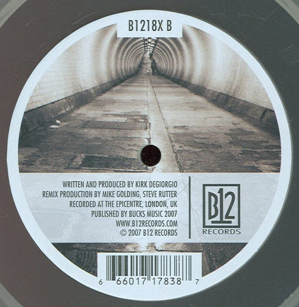 Kirk Degiorgio – I Do Not Exist (12", Clear, B12, 2007) Back Cover