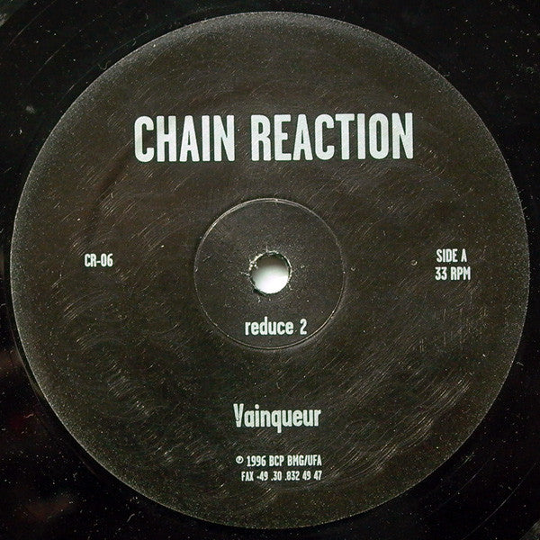 Vainqueur – Reduce (12", Chain Reaction, 1996) Front Cover