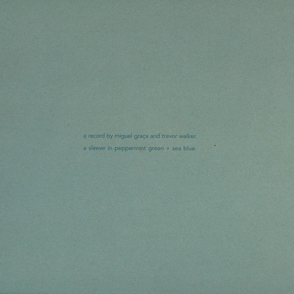 Miguel Graça And Trevor Walker – Time (12", Set, 2001) Front Cover