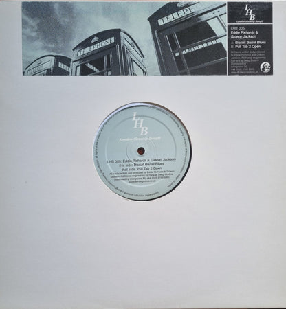Eddie Richards & Gideon Jackson – Biscuit Barrel Blues / Pull Tab 2 Open (12", London Housing Benefit, 2001) Front Cover