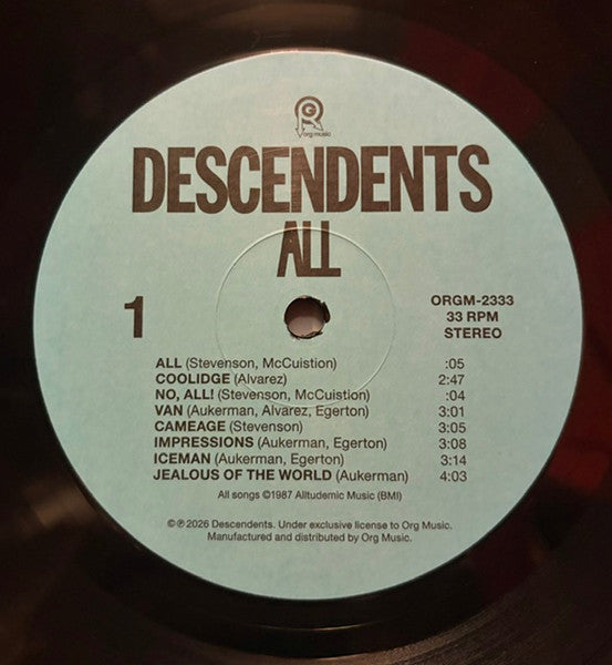 Descendents – All (LP, ORG Music, 2026) Image 3