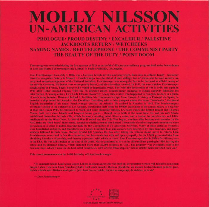 Molly Nilsson - Un-American Activities (LP)