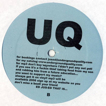 DJ Jus-Ed – Unity Kolabo (4x12"+CDr, Underground Quality, 2007) Image 8