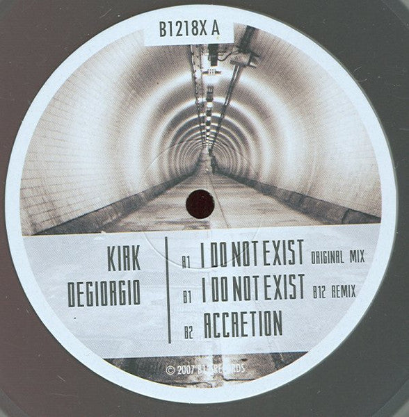 Kirk Degiorgio – I Do Not Exist (12", Clear, B12, 2007) Front Cover