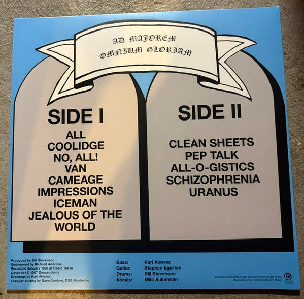 Descendents – All (LP, ORG Music, 2026) Back Cover