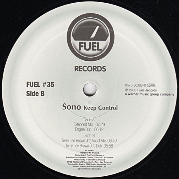 Sono – Keep Control (12", Fuel Records, 2000) Image 3