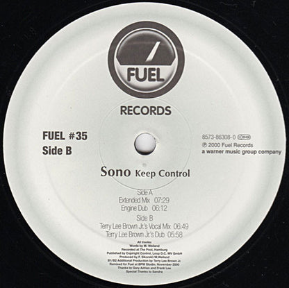 Sono – Keep Control (12", Fuel Records, 2000) Image 3