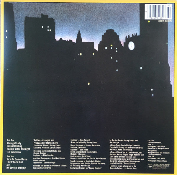 Marvin Gaye – Midnight Love (LP, Columbia, 2026) Back Cover