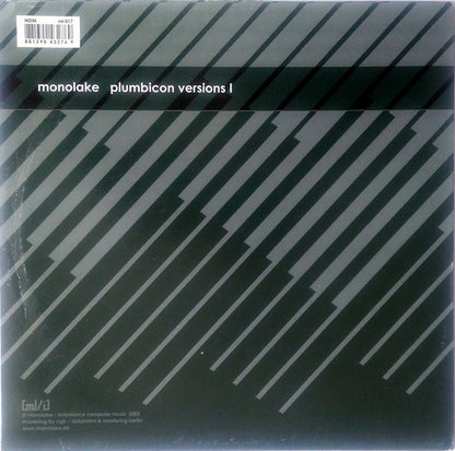 Monolake – Plumbicon Versions I (12", White Opaque, Monolake / Imbalance Computer Music, 2005) Back Cover