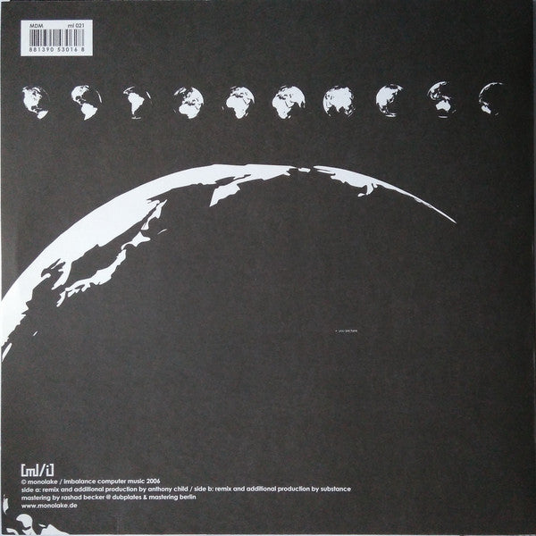 Monolake – Alaska Remixes (33 ⅓ RPM, White, Monolake / Imbalance Computer Music, 2006) Back Cover