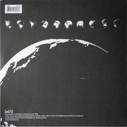 Monolake – Alaska Remixes (33 ⅓ RPM, White, Monolake / Imbalance Computer Music, 2006) Back Cover