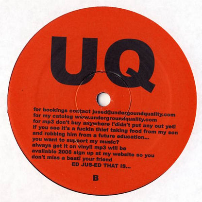 DJ Jus-Ed – Unity Kolabo (4x12"+CDr, Underground Quality, 2007) Image 4
