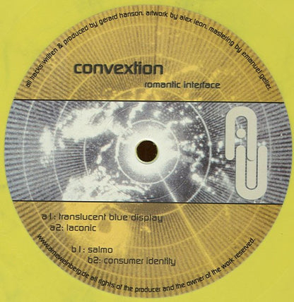 Convextion – Romantic Interface (12", Yellow, AW-Recordings, 2007) Front Cover