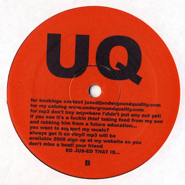 DJ Jus-Ed – Unity Kolabo (4x12"+CDr, Underground Quality, 2007) Image 4