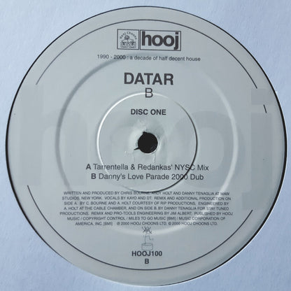 DATAR – B (Disc 1) (12", Hooj Choons, 2000) Image 4