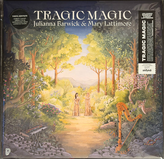 Julianna Barwick & Mary Lattimore – Tragic Magic (LP, Forest Canopy Green, Infiné, 2026) Front Cover