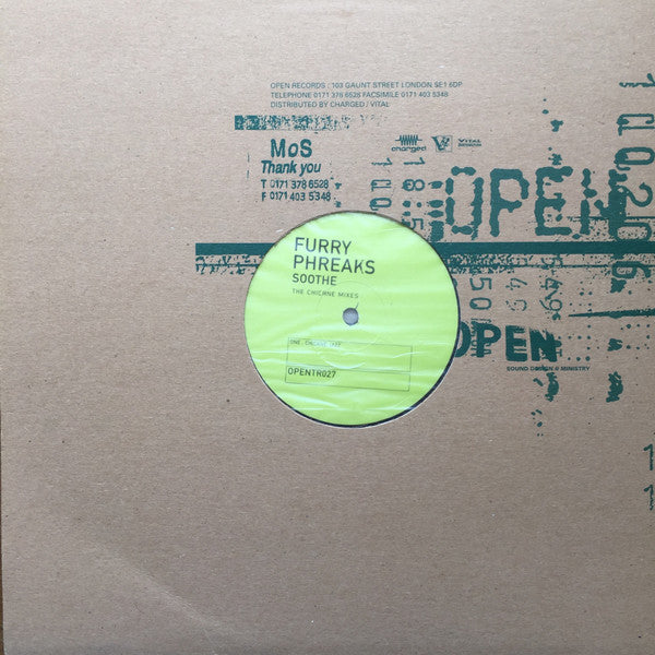Furry Phreaks – Soothe (The Chicane Mixes) (12", Open, 1996) Back Cover