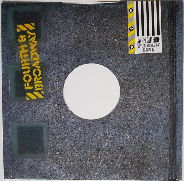 Gwen Guthrie – Love In Moderation (12", Company Sleeve, 4th & Broadway, 1985) Image 4