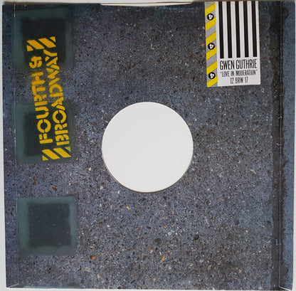 Gwen Guthrie – Love In Moderation (12", Company Sleeve, 4th & Broadway, 1985) Image 4