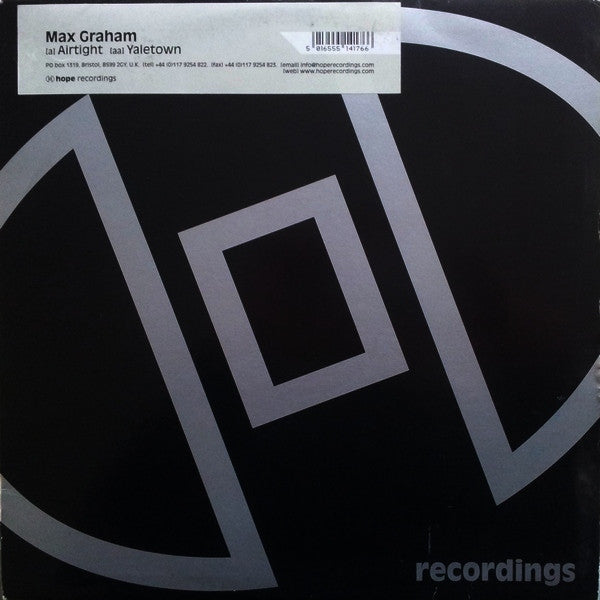 Max Graham – Airtight / Yaletown (12", Hope Recordings, 2001) Front Cover