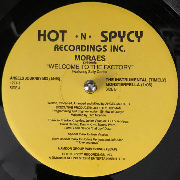 Moraes Featuring Sally Cortez – Welcome To The Factory (12", Hot 'N' Spycy, 1995) Image 4
