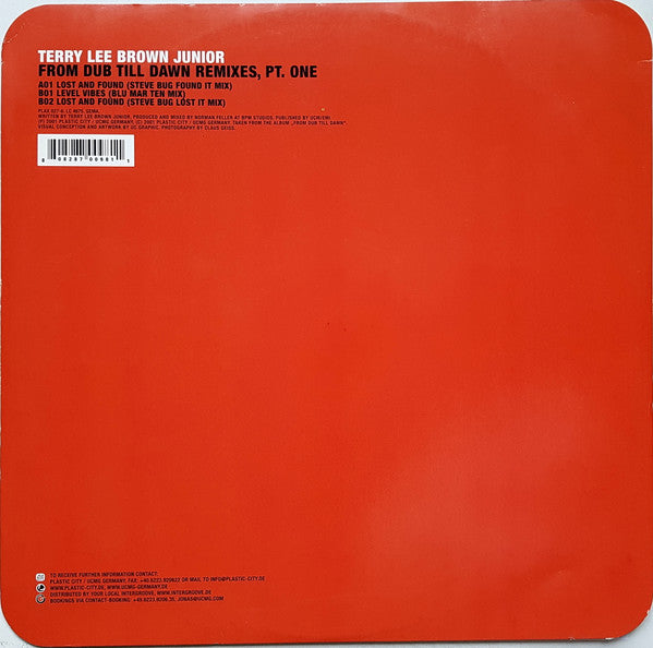 Terry Lee Brown Junior – From Dub Till Dawn Remixes, Pt. One (12", Plastic City, 2001) Back Cover