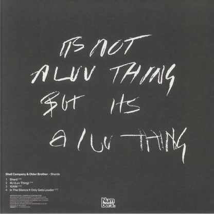 Shell Company Older Brother – Shards (12", Numbers., 2025) Back Cover