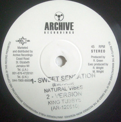 Junior Reid / Natural Vibes – One Sufferation / Sweet Sensation (10", Archive Recordings, 2026) Back Cover