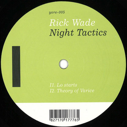 Rick Wade – Night Tactics (12", Yore Records, 2007) Front Cover