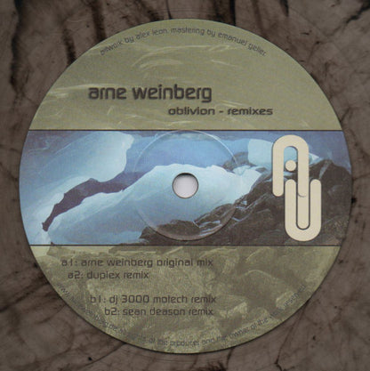 Arne Weinberg – Oblivion (Remixes) (12", Clear Transparent, Marbled, AW-Recordings, 2006) Front Cover