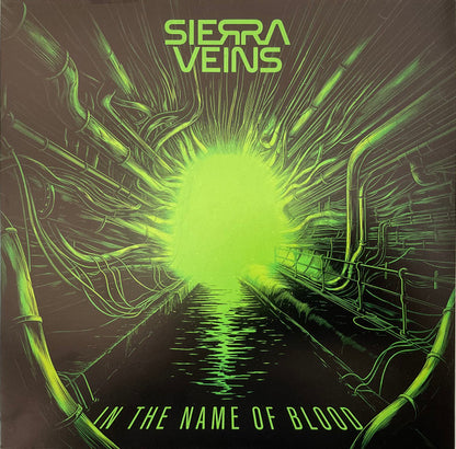 Sierra Veins – In The Name Of Blood (LP, Clear Green, No Shark Prod, 2025) Front Cover