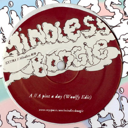 Woolfy – A Pint A Day (12", Mindless Boogie, 2007) Front Cover