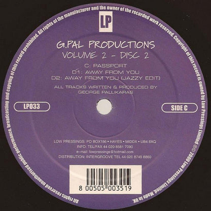 G-Pal – G-Pal Productions Volume 2 (2x12", Low Pressings, 2001) Image 3
