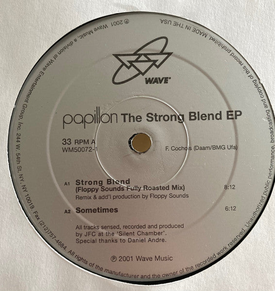 Papillon – The Strong Blend EP (12", Wave Music, 2001) Image 3