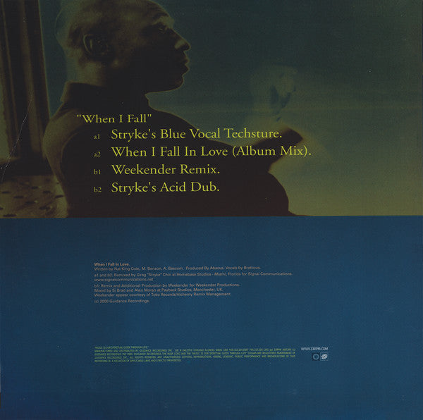 A:xus – When I Fall Remix Project (12", Guidance Recordings, 2000) Back Cover