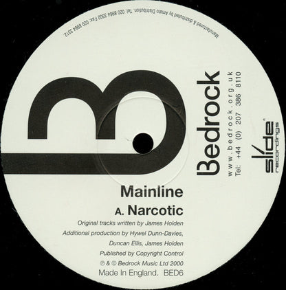 Mainline – Narcotic / Innerspace (12", Bedrock Records, 2000) Back Cover