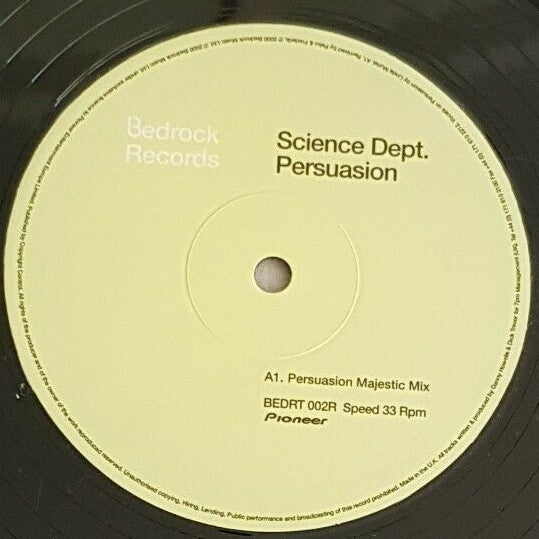 Science Dept. – Persuasion / Repercussion (12", Bedrock Records, 2000) Image 3