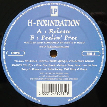 H-Foundation – Release / Feelin' Free (12", Low Pressings, 2000) Front Cover