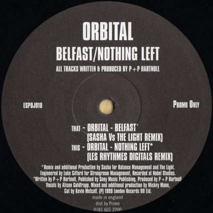 Orbital – Belfast / Nothing Left (2x12", FFRR, 1999) Image 4